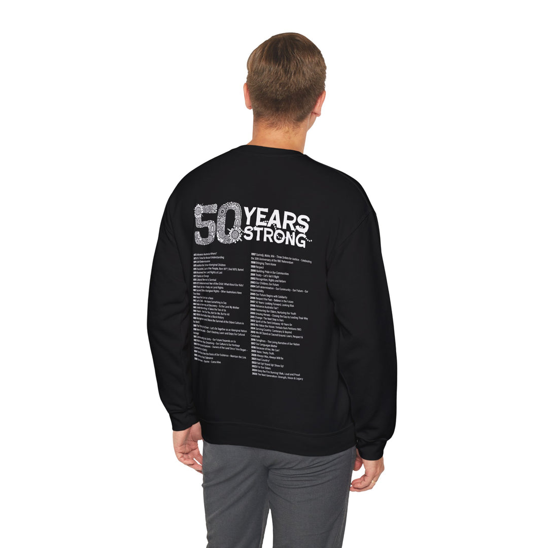50-Year Commemoration (black & white) - NAIDOC 2025 - Unisex Sweatshirt
