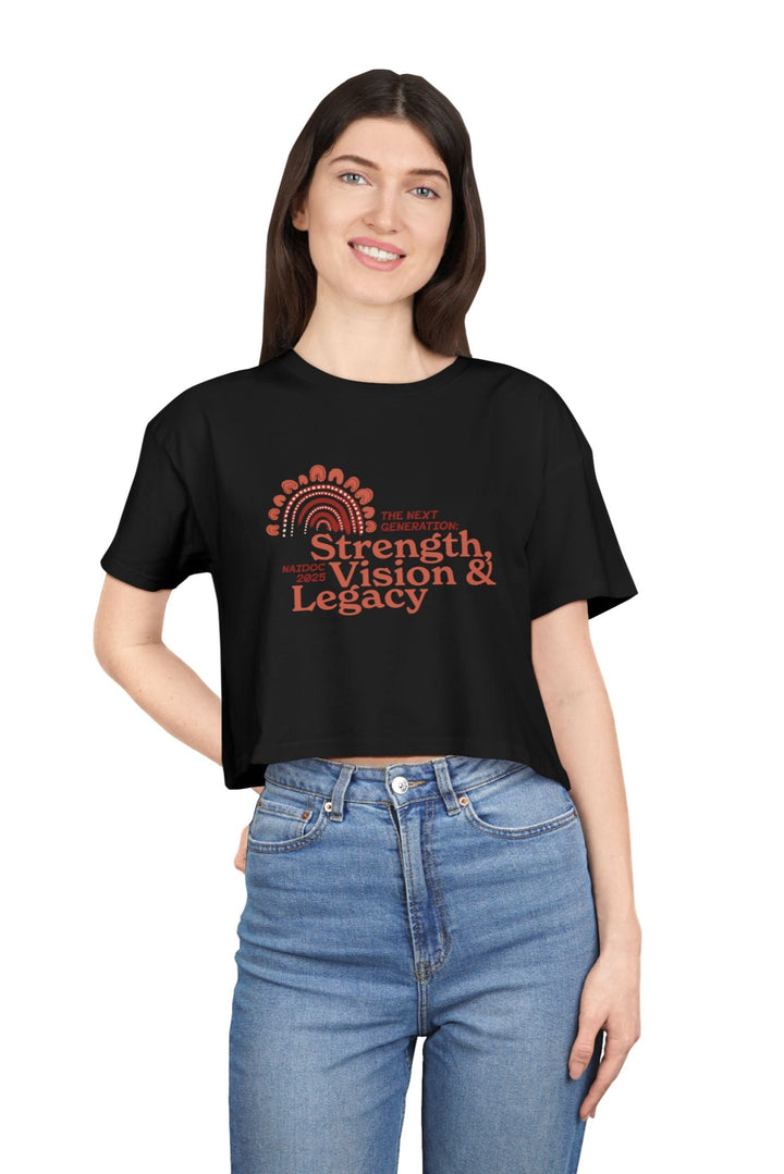 Strength, Vision & Legacy - NAIDOC 2025 Women's Cropped T-Shirt