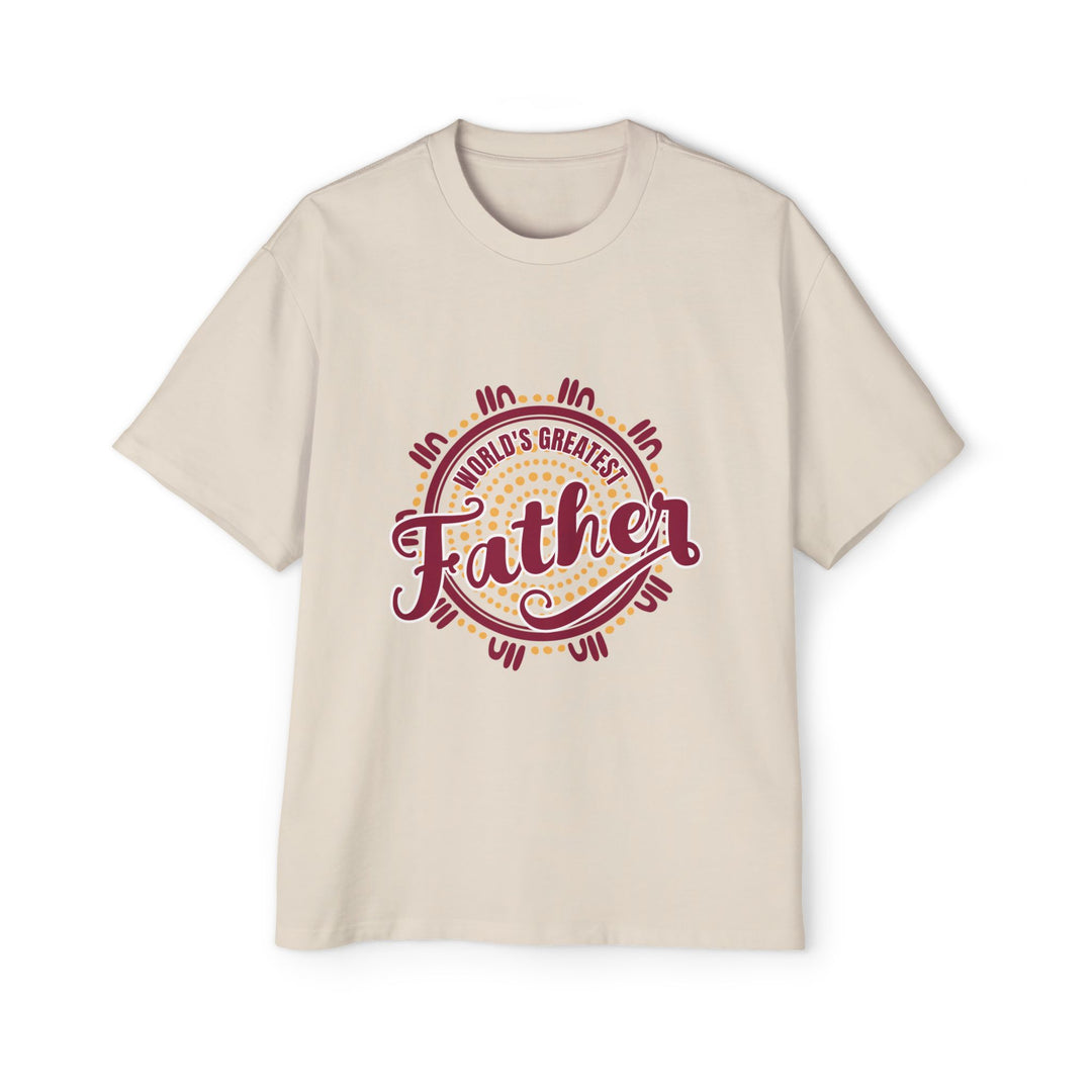 World's Greatest Father (Maroon) - Men's Oversized Tee