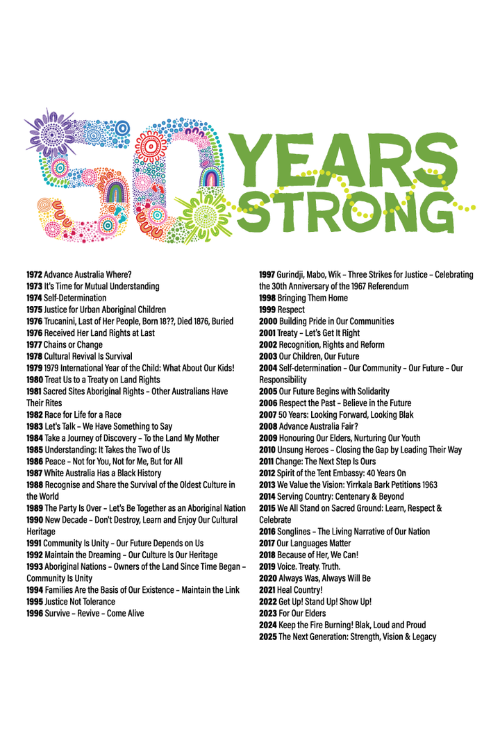 50-Year Commemoration - NAIDOC 2025 Kids' Cotton Tee