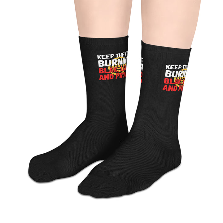 Keep the Fire Burning! NAIDOC 2024 - Mid-length Socks