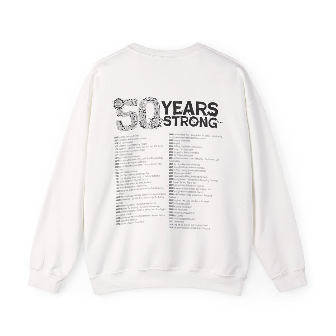 50-Year Commemoration (black & white) - NAIDOC 2025 - Unisex Sweatshirt
