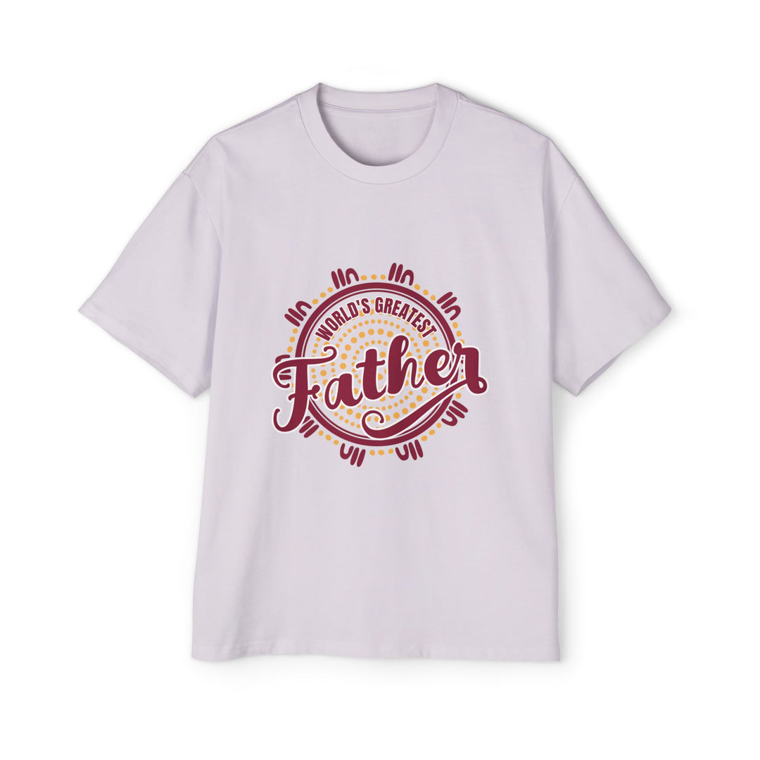 World's Greatest Father (Maroon) - Men's Oversized Tee