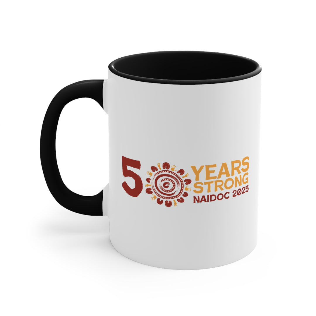 50 Years Strong - NAIDOC 2025 Colourful Accent Mug