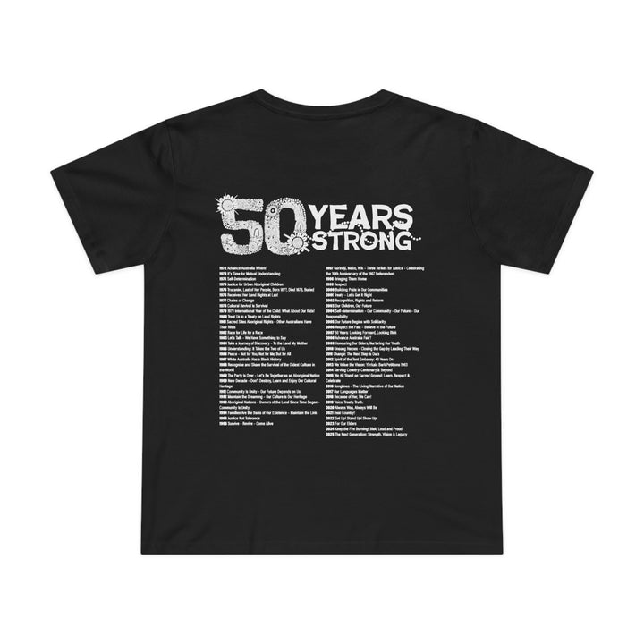 50-Year Commemoration (black/white) - NAIDOC 2025 Women’s T-Shirt
