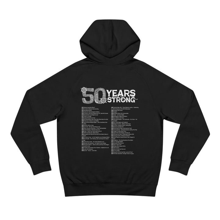 50-Year Commemoration (black/white) - NAIDOC 2025 Unisex Hoodie