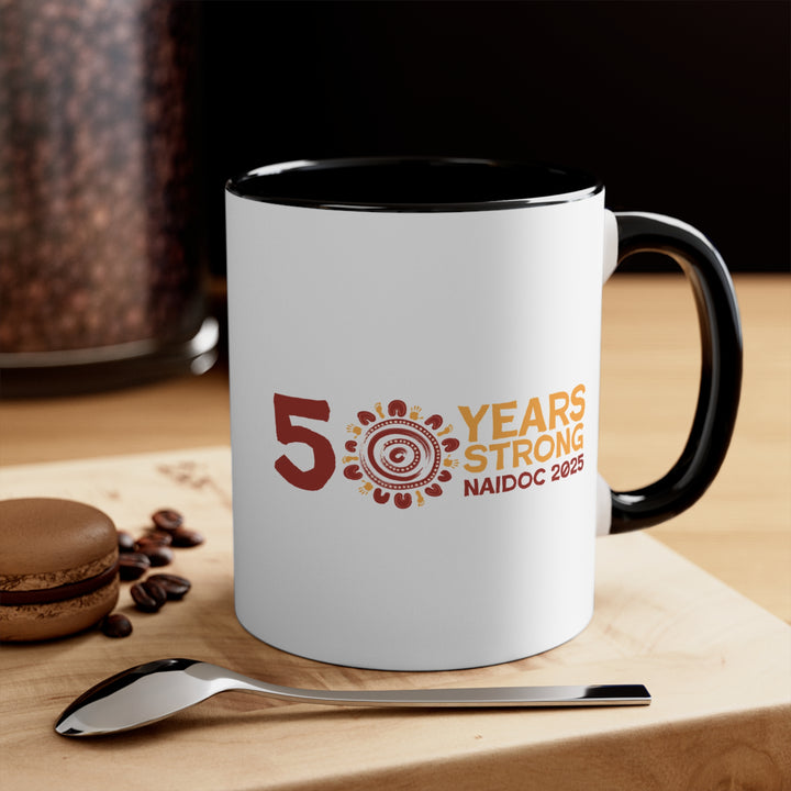 50 Years Strong - NAIDOC 2025 Colourful Accent Mug