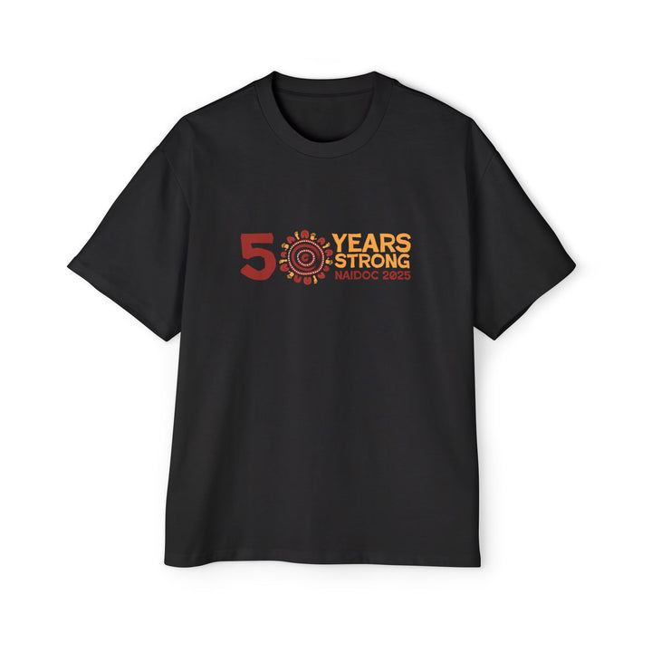 50 Years Strong - NAIDOC 2025 Men's Oversized T-Shirt