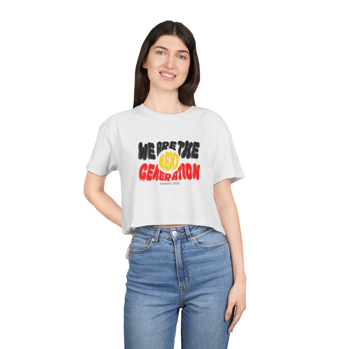 We Are The Next Generation - NAIDOC 2025 Women's Crop T-Shirt