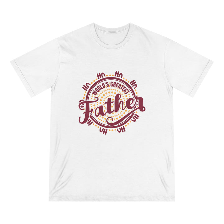 World's Greatest Father (Maroon) - Unisex Organic T-shirt