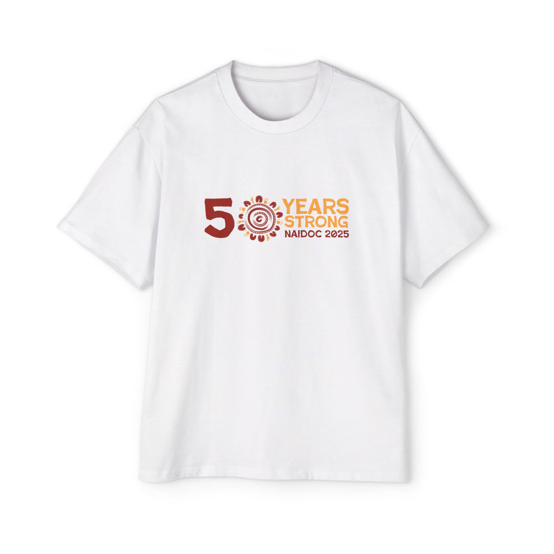 50 Years Strong - NAIDOC 2025 Men's Oversized T-Shirt