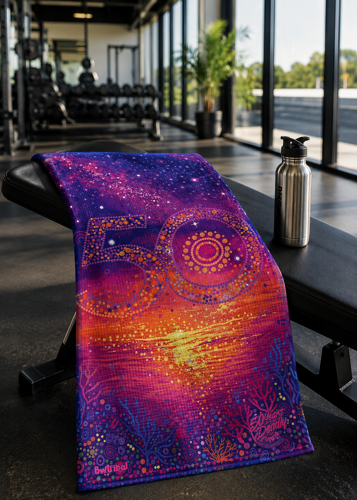 50 Years Deadly - NAIDOC 2026 Waffle Fabric Gym Towel