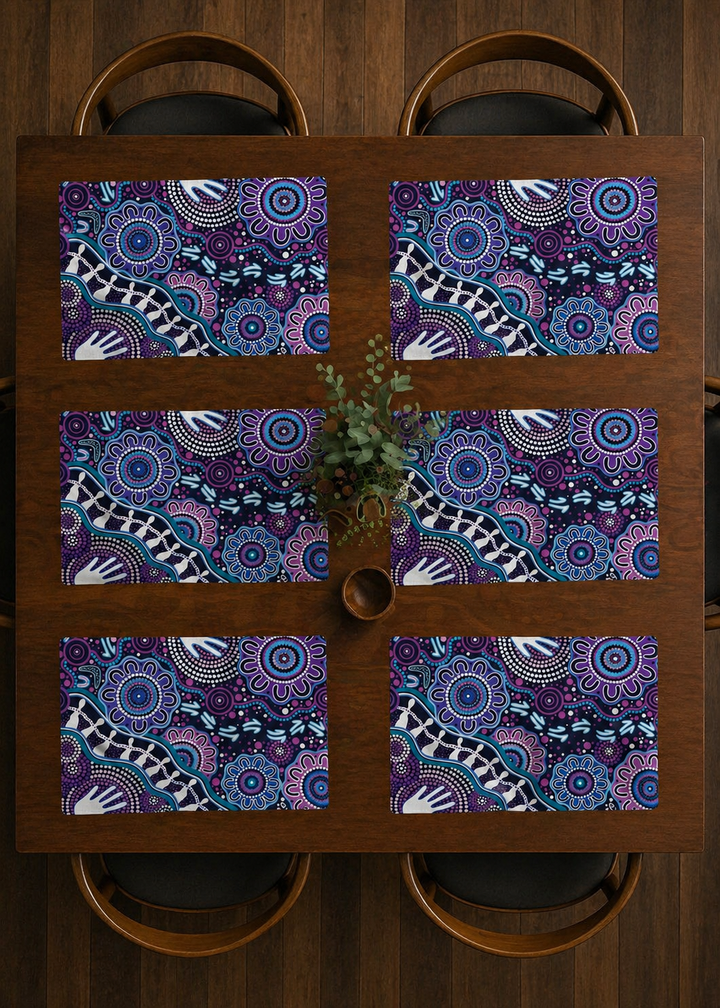 Stronger Together – NAIDOC 2026 Linen Placemat Set (6 Pack)