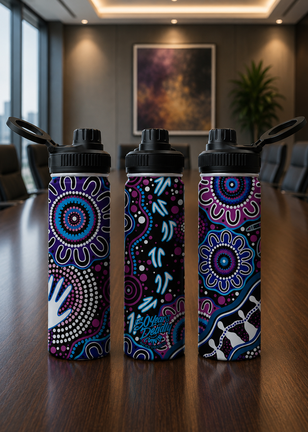 Stronger Together - NAIDOC 2026 Vacuum Bottle with Magnetic Booster Ring (18oz)