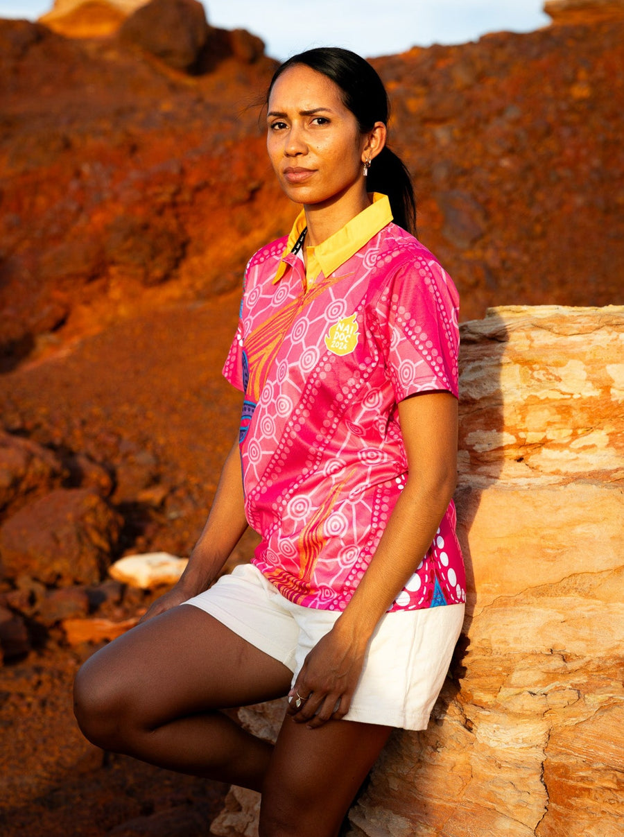 Flames of Connection - NAIDOC 2024 Women's Polo – BW Tribal