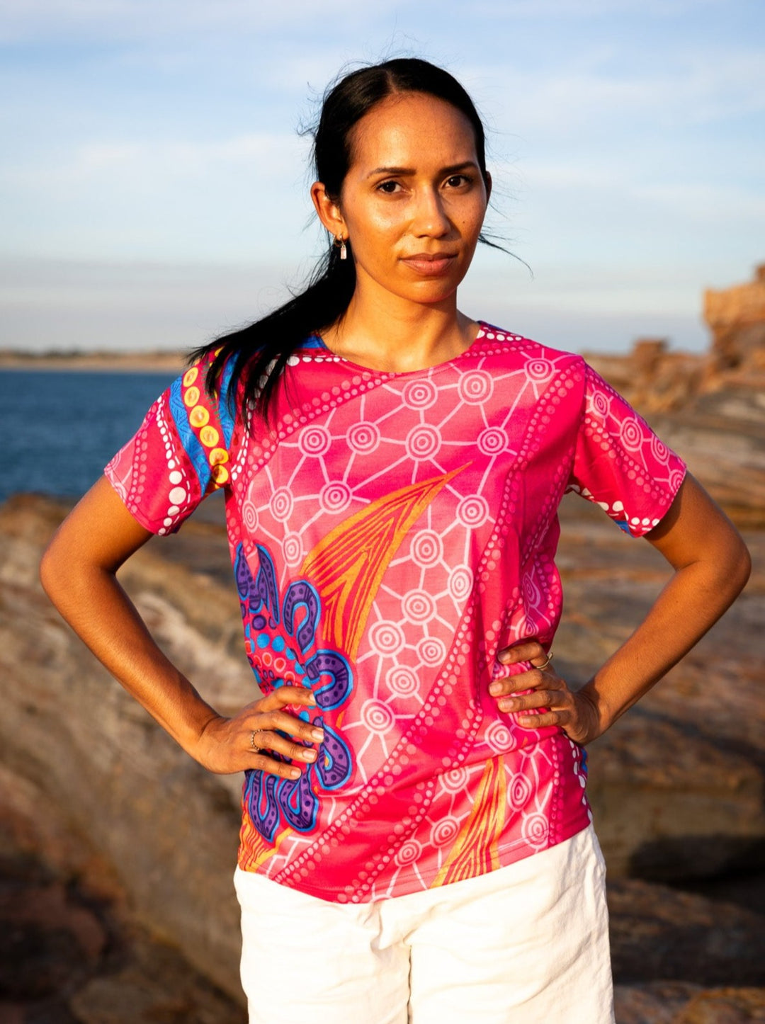 Flames Of Connection - NAIDOC 2024 Women's Fashion Top (Limited Edition)