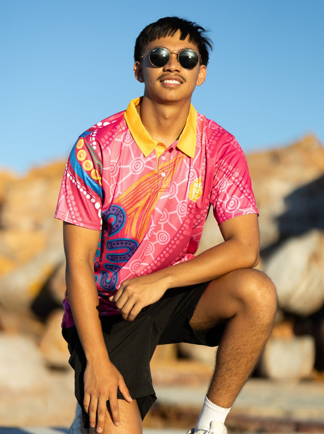 Flames of Connection - NAIDOC 2024 Men's Polo