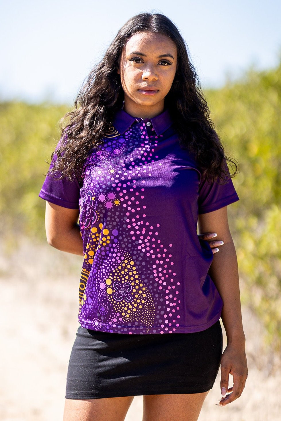 Women s Clothing Range Australian Indigenous Aboriginal Designed Artworks BW Tribal