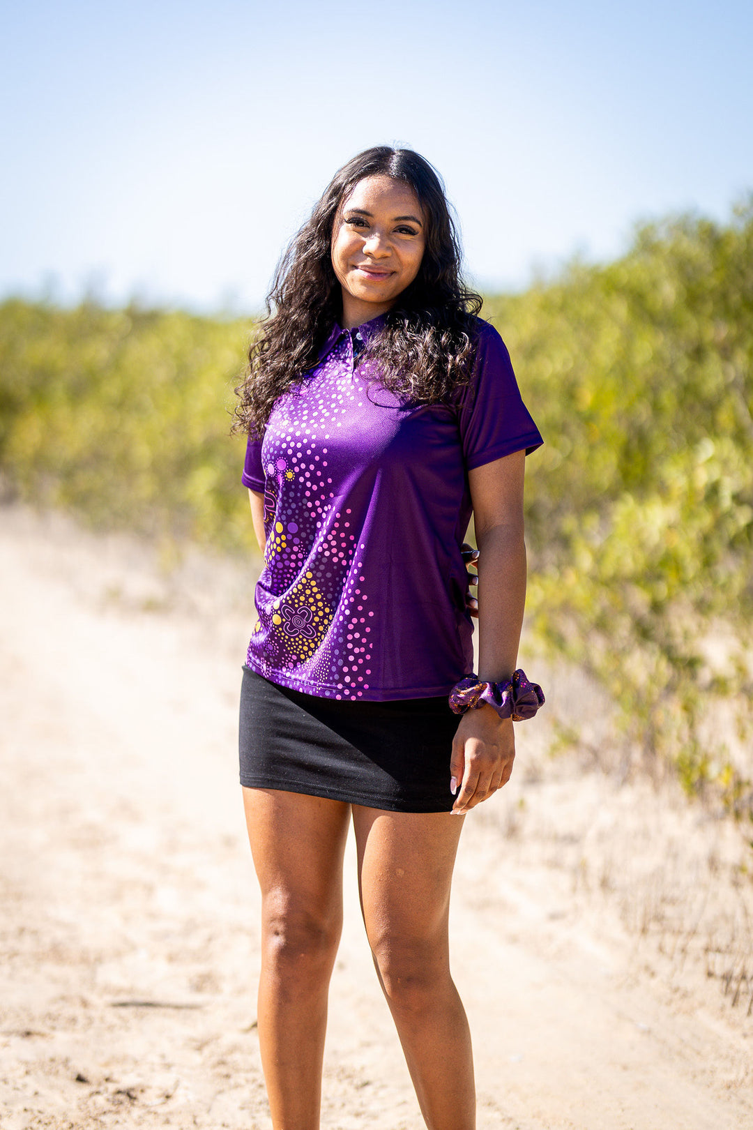 Purple Desert Flower - Women's Polo