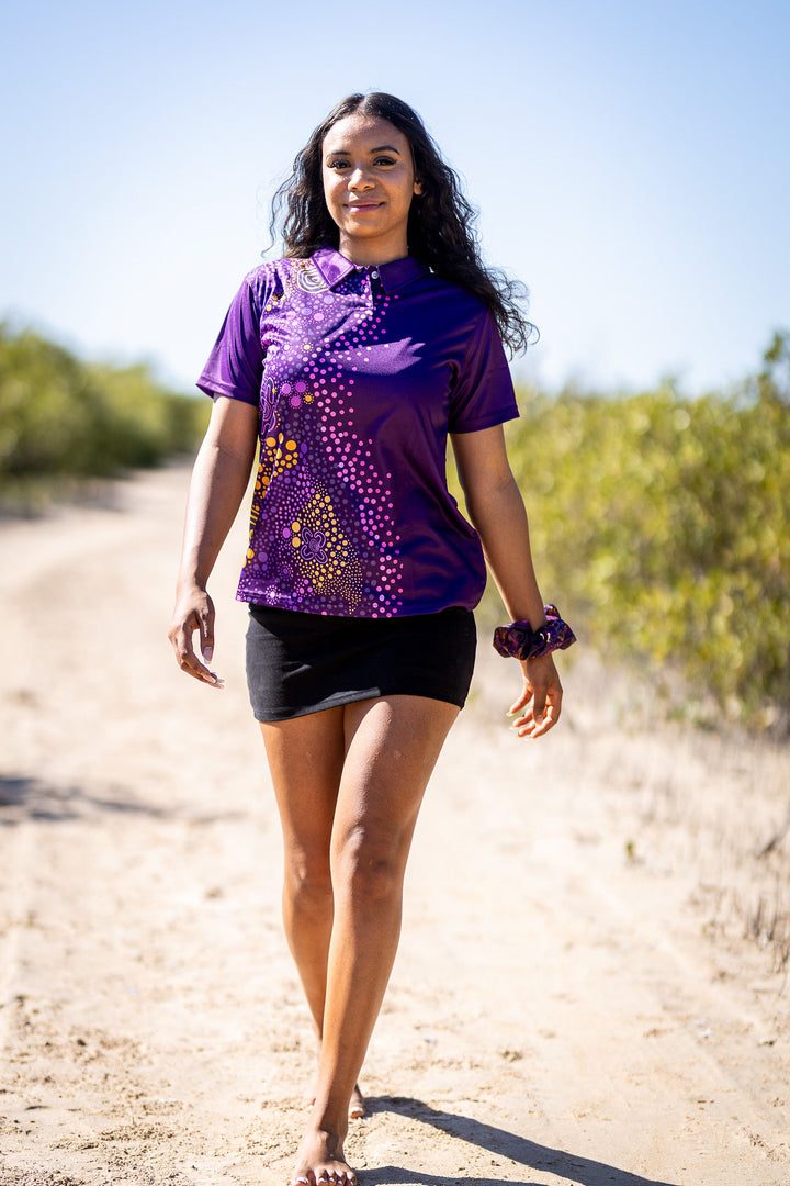 Purple Desert Flower - Women's Polo