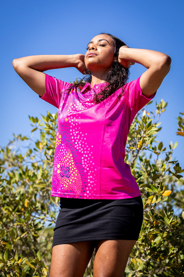 Pink Desert Flower - Women's Polo