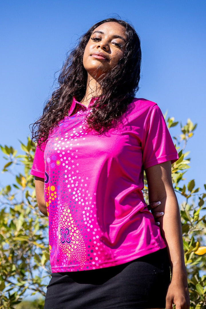 Pink Desert Flower - Women's Polo