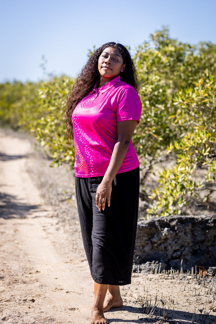 Pink Desert Flower - Women's Polo