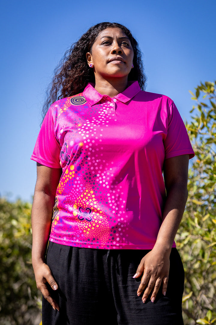 Pink Desert Flower - Women's Polo