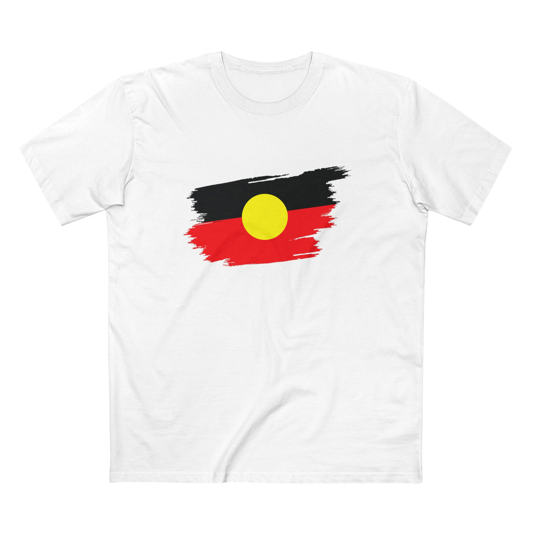 Brushstroke Aboriginal Flag - Men's T-shirt