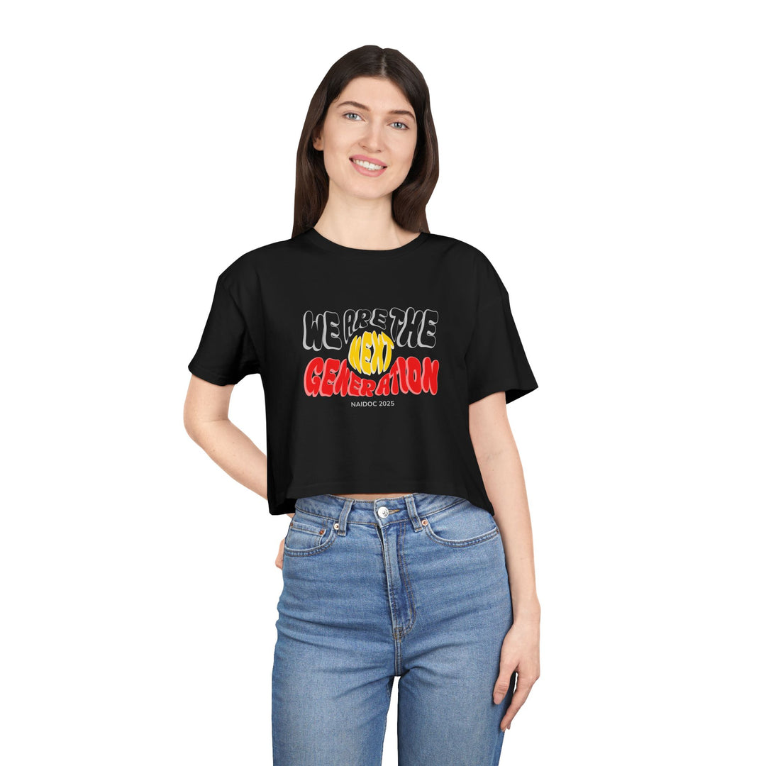 We Are The Next Generation - NAIDOC 2025 Women's Crop T-Shirt