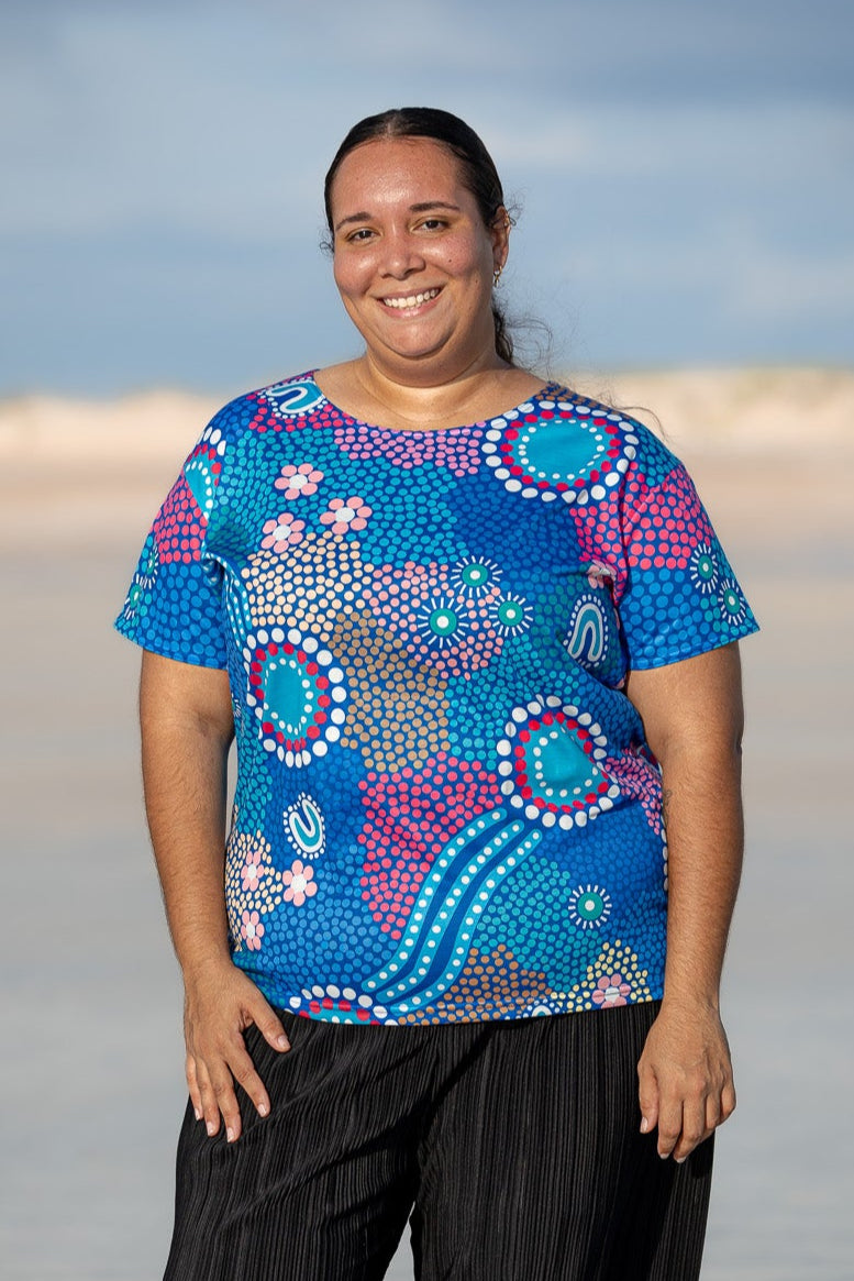 Old Ways Guiding New Paths - NAIDOC 2025 Women's Fashion Top – BW Tribal