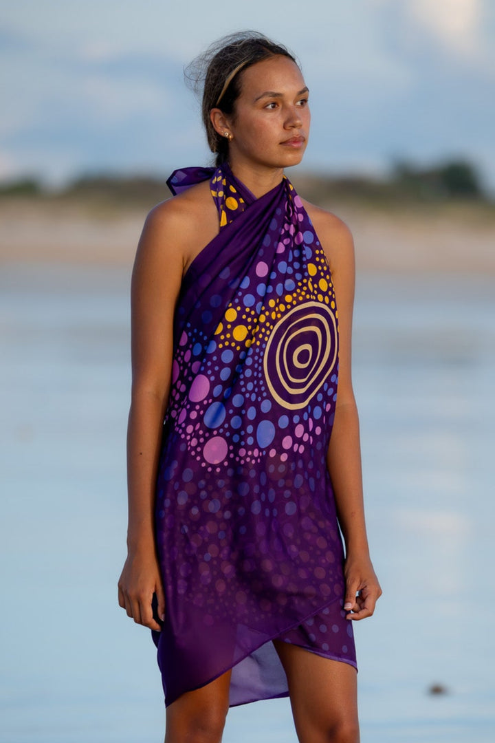 Purple Desert Flower - Sarong