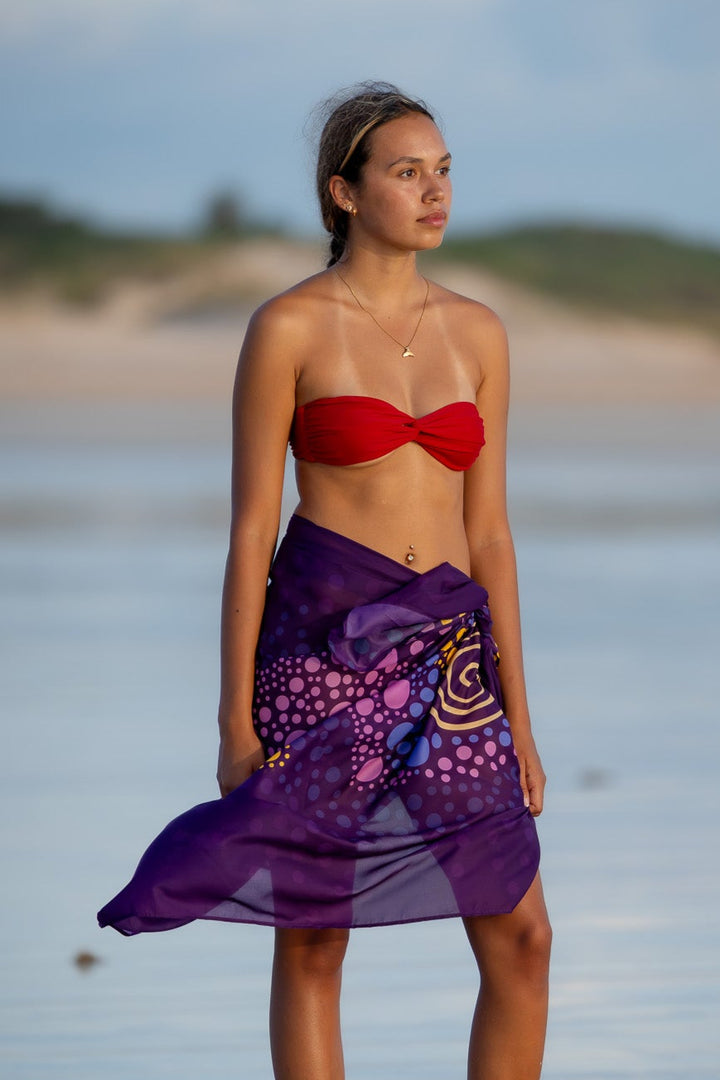Purple Desert Flower - Sarong