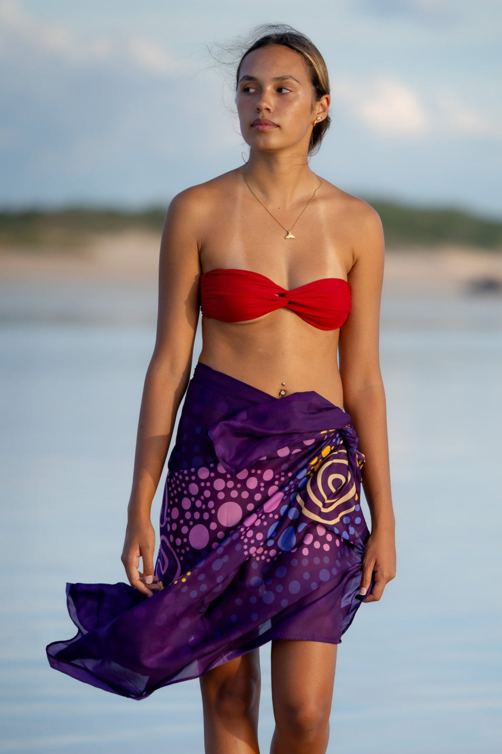 Purple Desert Flower - Sarong