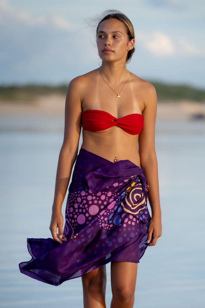 Purple Desert Flower - Sarong