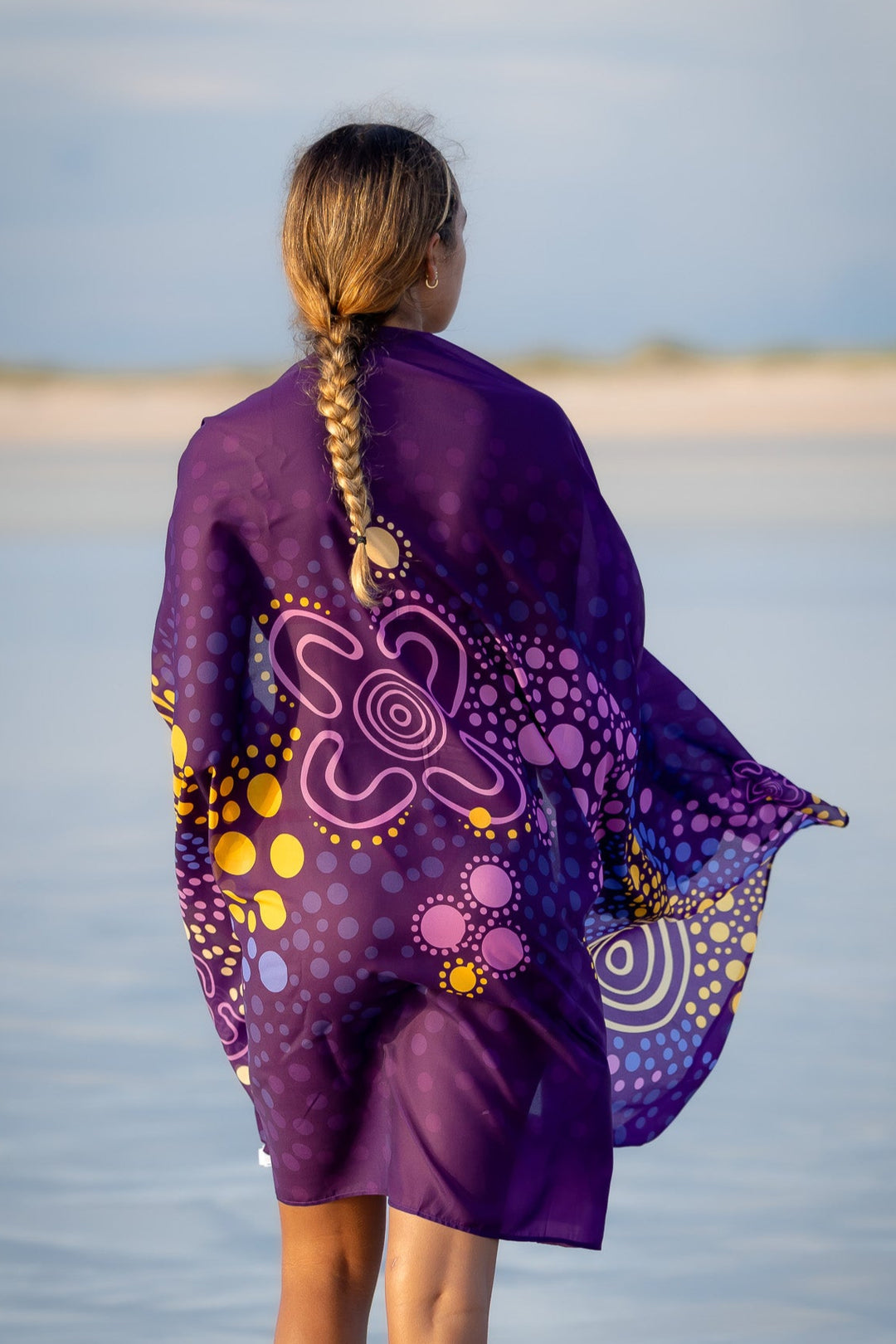 Purple Desert Flower - Sarong