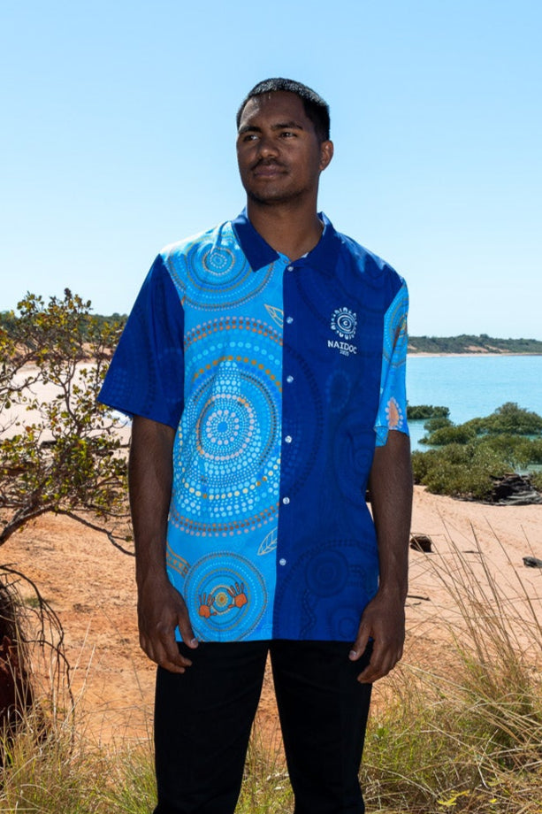 Never Stop the Dreaming - NAIDOC 2025 Men's Dress Shirt