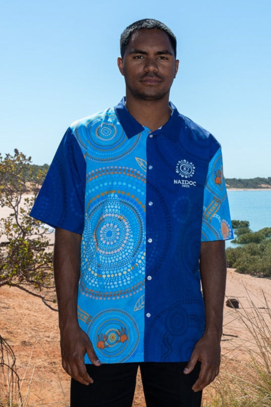 Never Stop the Dreaming - NAIDOC 2025 Men's Dress Shirt