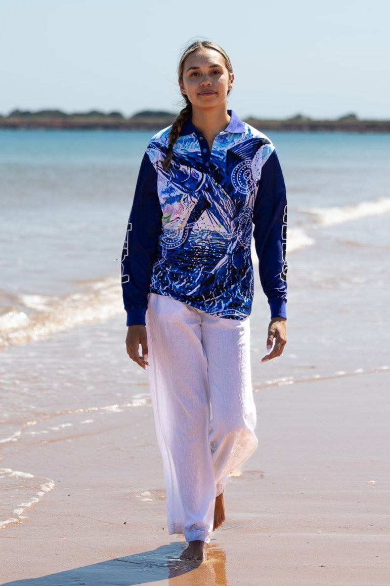 Marlin -  Unisex Long-Sleeved Fishing Polo