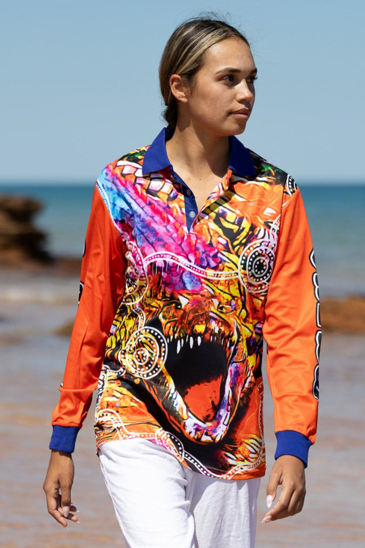 Crocodile - Fishing Unisex Long-Sleeved Fishing Polo