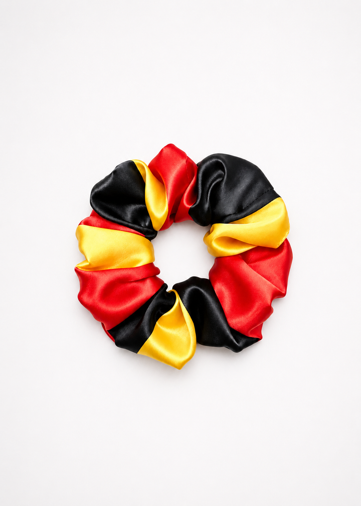 Red, Black &amp; Yellow - Extra Large Scrunchie