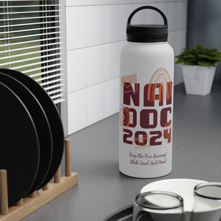 Our Fire Burns On! NAIDOC 2024 - Stainless Steel Water Bottle