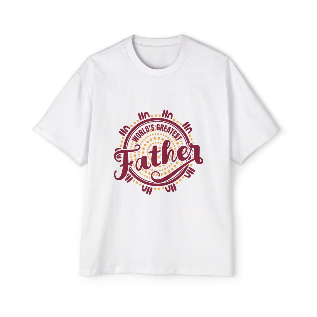 World's Greatest Father (Maroon) - Men's Oversized Tee