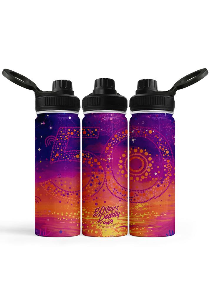 50 Years Deadly - NAIDOC 2026 Bottle with Magnetic Booster Ring (18oz)