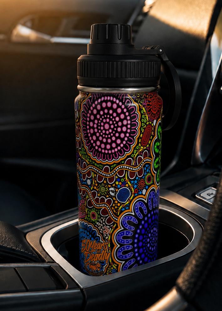 Still We Rise, Still We Shine - NAIDOC 2026 Bottle with Magnetic Booster Ring (18oz)