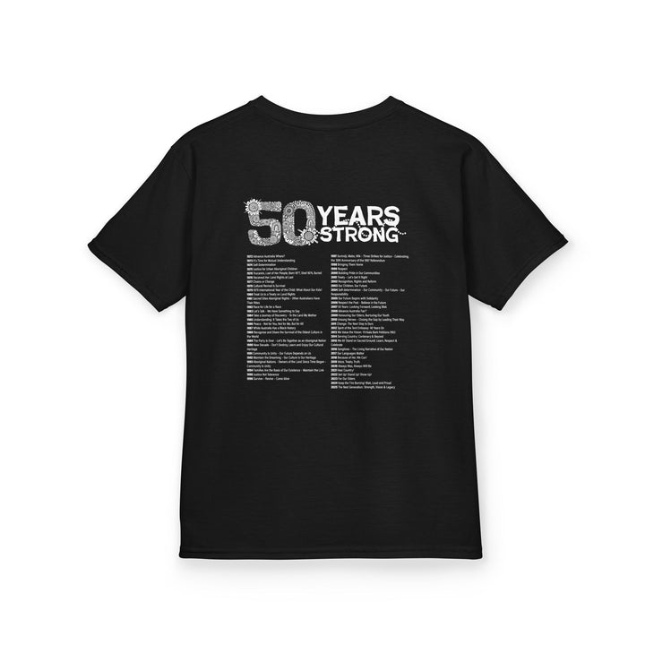 50-Year Commemoration (black/white) - NAIDOC 2025 Kids' Cotton Tee