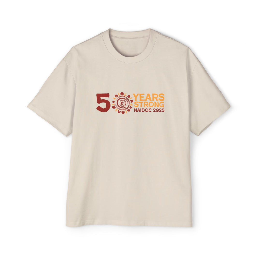 50 Years Strong - NAIDOC 2025 Men's Oversized T-Shirt