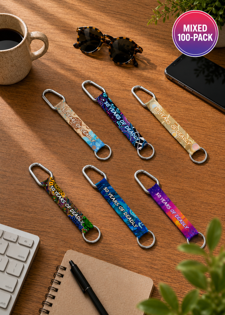 NAIDOC 2026  Carabiner Keyring Pack -  Large (x100pk)