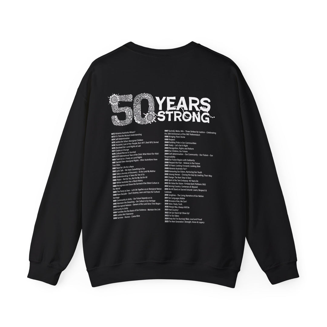 50-Year Commemoration (black & white) - NAIDOC 2025 - Unisex Sweatshirt