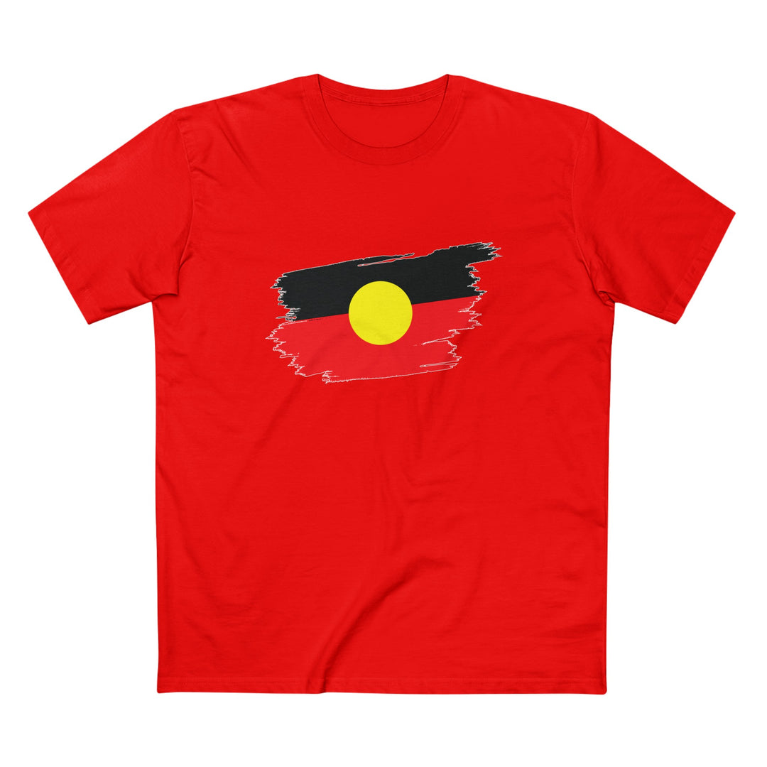 Brushstroke Aboriginal Flag - Men's T-shirt